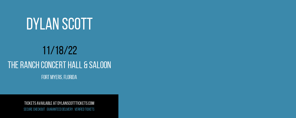 Dylan Scott at Dylan Scott Tickets tickets Dylan Scott at Dylan Scott Tickets
